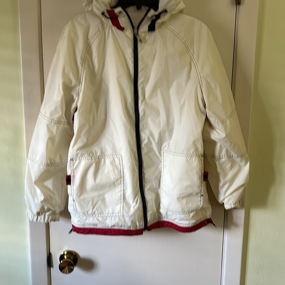 White jacket puffy with hood and pocket - Picture 2 of 4